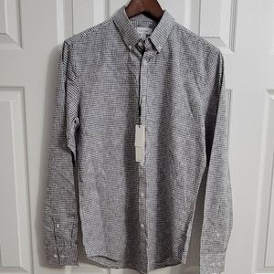 Calvin Klein Shades of Grey Button Down Slim Fit Men's Small, NWT